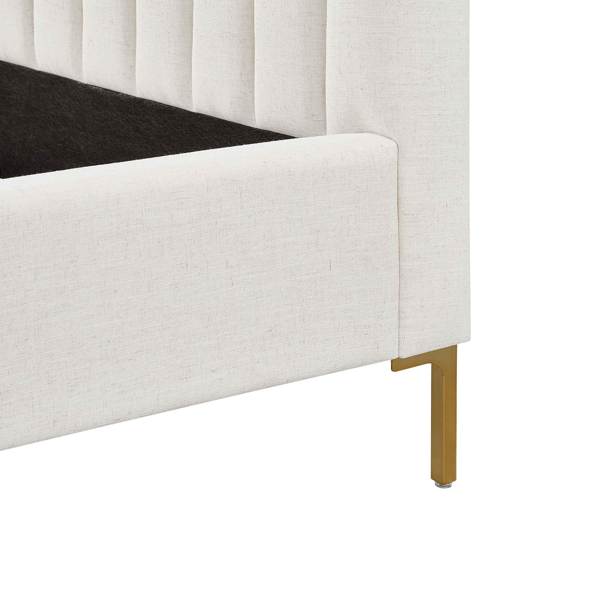 Angela Natural Upcycled Performance Linen Queen Bed by TOV Furniture – photo 9 of 10