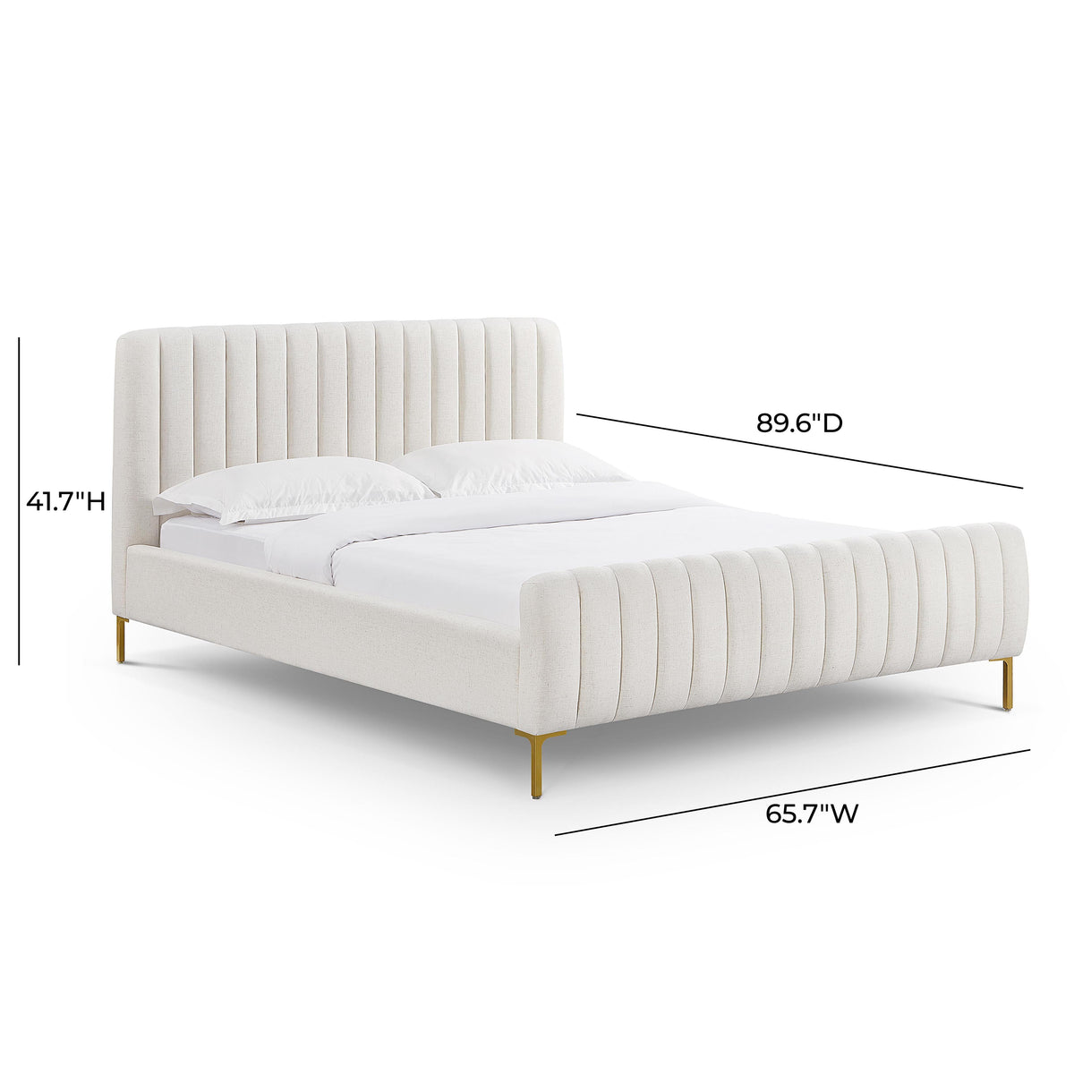 Angela Natural Upcycled Performance Linen Queen Bed by TOV Furniture – photo 10 of 10