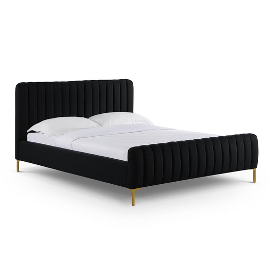 Angela Upcycled Performance Linen Black Queen Bed by Tov Furniture