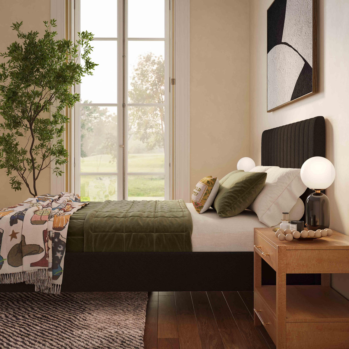Angela Upcycled Performance Linen Bed by TOV Furniture – several options shown