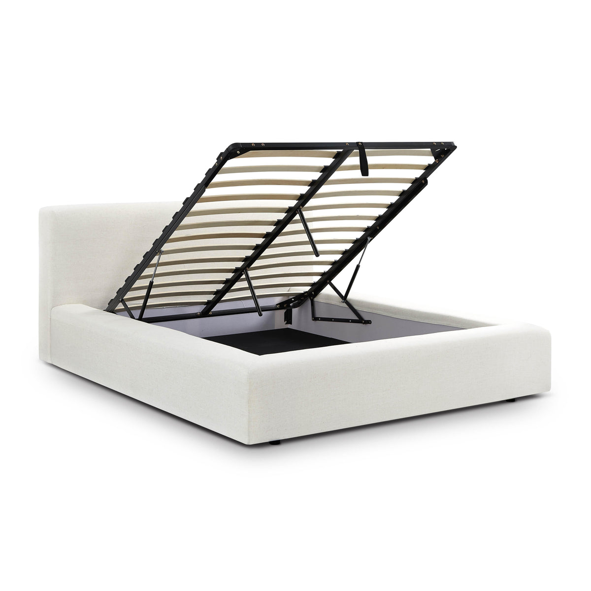 Meena Cream Upcycled Performance Linen Storage Queen Bed by TOV Furniture – photo 1 of 11