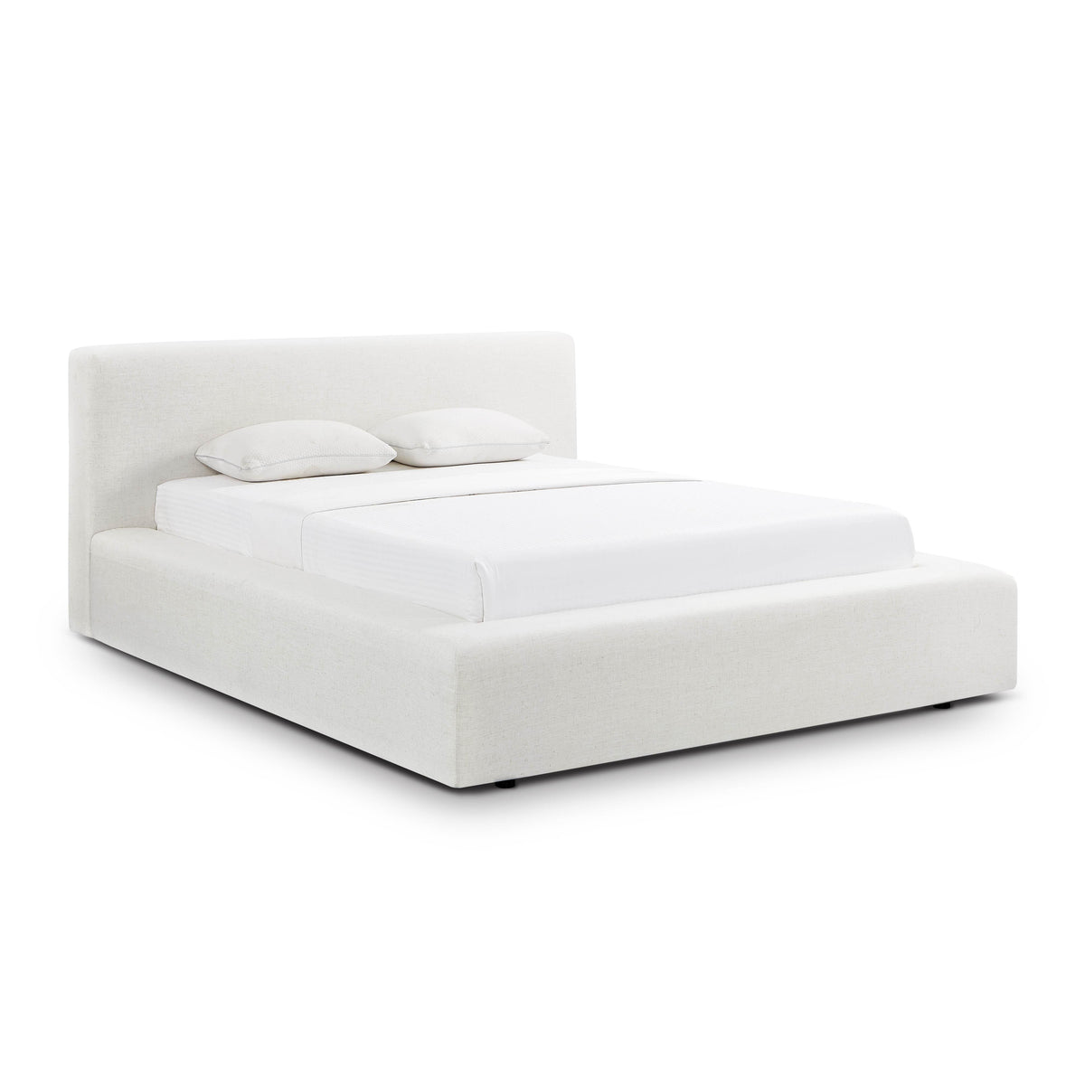 Meena Cream Upcycled Performance Linen Storage Queen Bed by TOV Furniture – photo 3 of 11