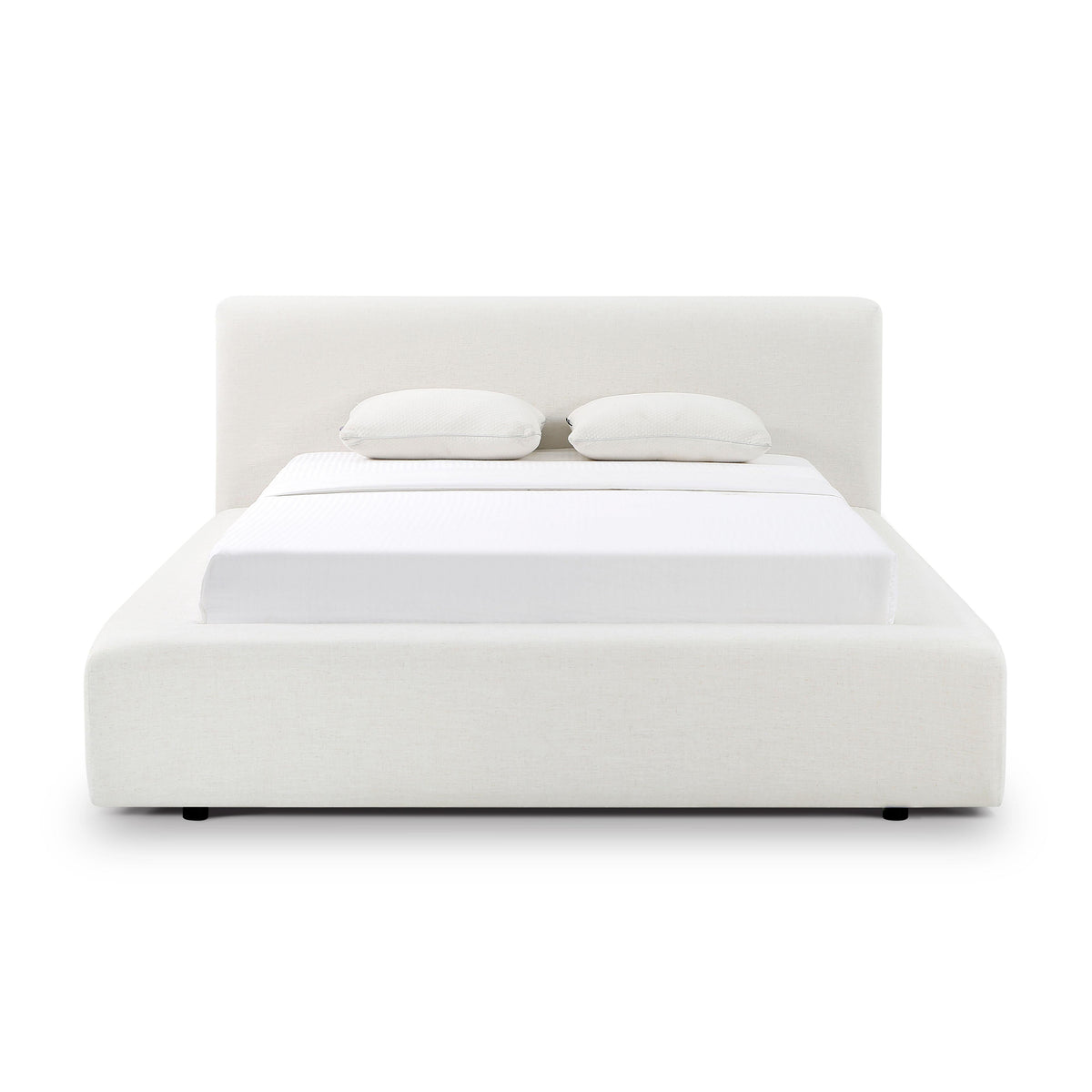 Meena Cream Upcycled Performance Linen Storage Queen Bed by TOV Furniture – photo 4 of 11