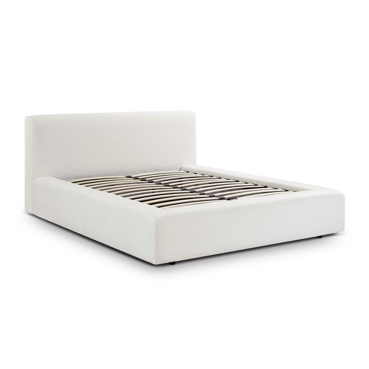Meena Cream Upcycled Performance Linen Storage Queen Bed by TOV Furniture – photo 6 of 11