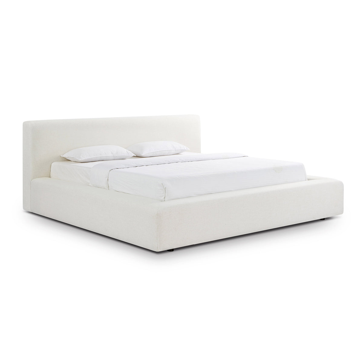 Meena Cream Upcycled Performance Linen Storage King Bed by TOV Furniture – photo 3 of 11