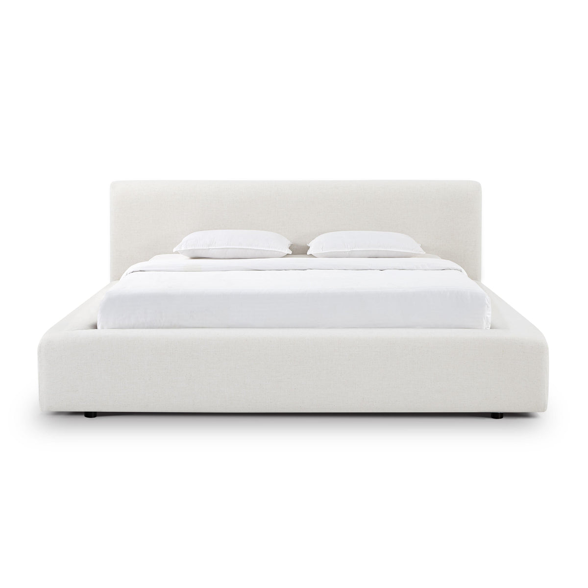Meena Cream Upcycled Performance Linen Storage King Bed by TOV Furniture – photo 4 of 11