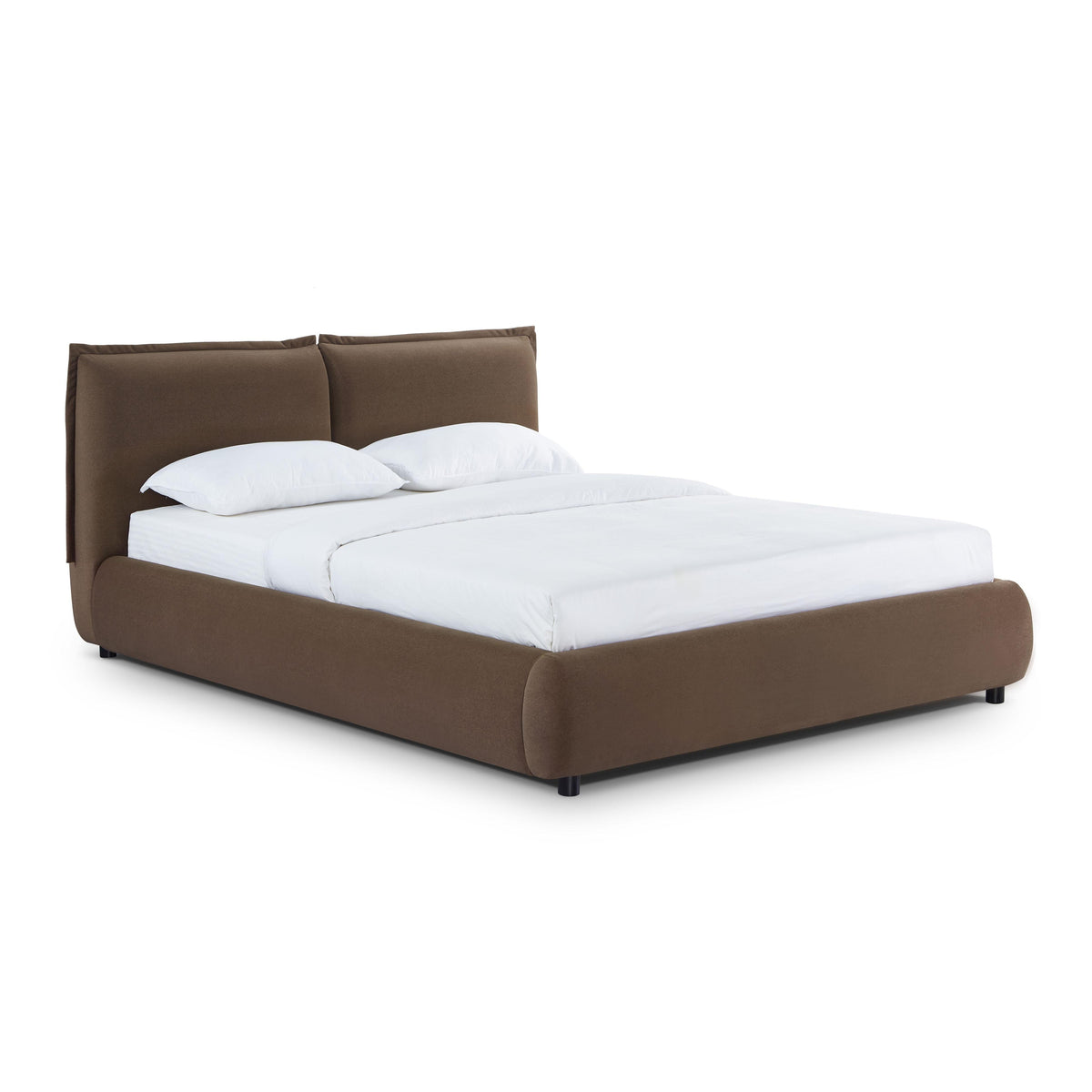 Mel Brown Performance Faux Mohair Velvet Queen Bed by TOV Furniture – photo 1 of 11