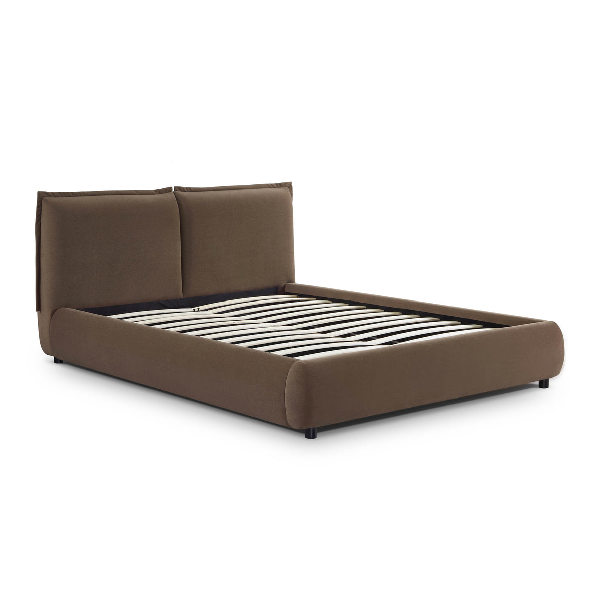 Mel Brown Performance Faux Mohair Velvet Queen Bed by TOV Furniture – photo 4 of 11