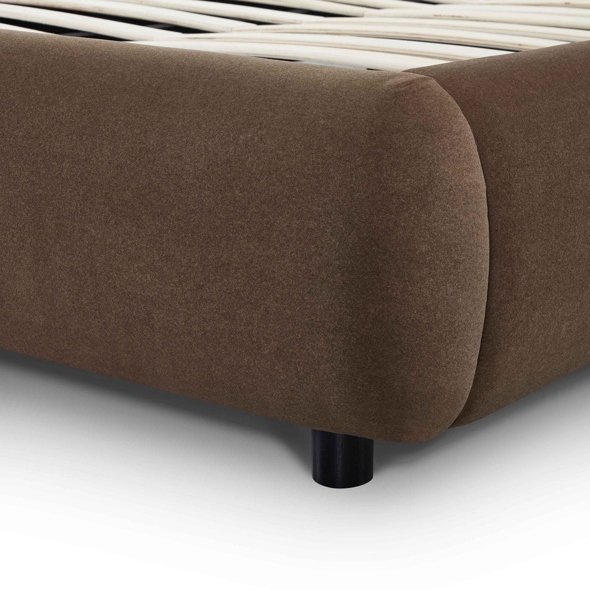Mel Brown Performance Faux Mohair Velvet Queen Bed by TOV Furniture – photo 8 of 11
