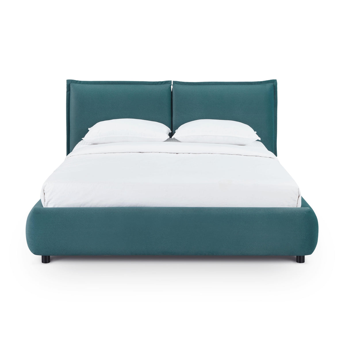 Mel Teal Performance Faux Mohair Velvet Queen Bed by TOV Furniture – photo 2 of 10