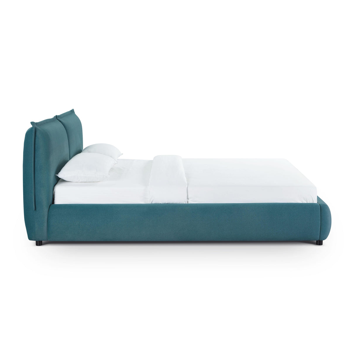 Mel Teal Performance Faux Mohair Velvet Queen Bed by TOV Furniture – photo 3 of 10