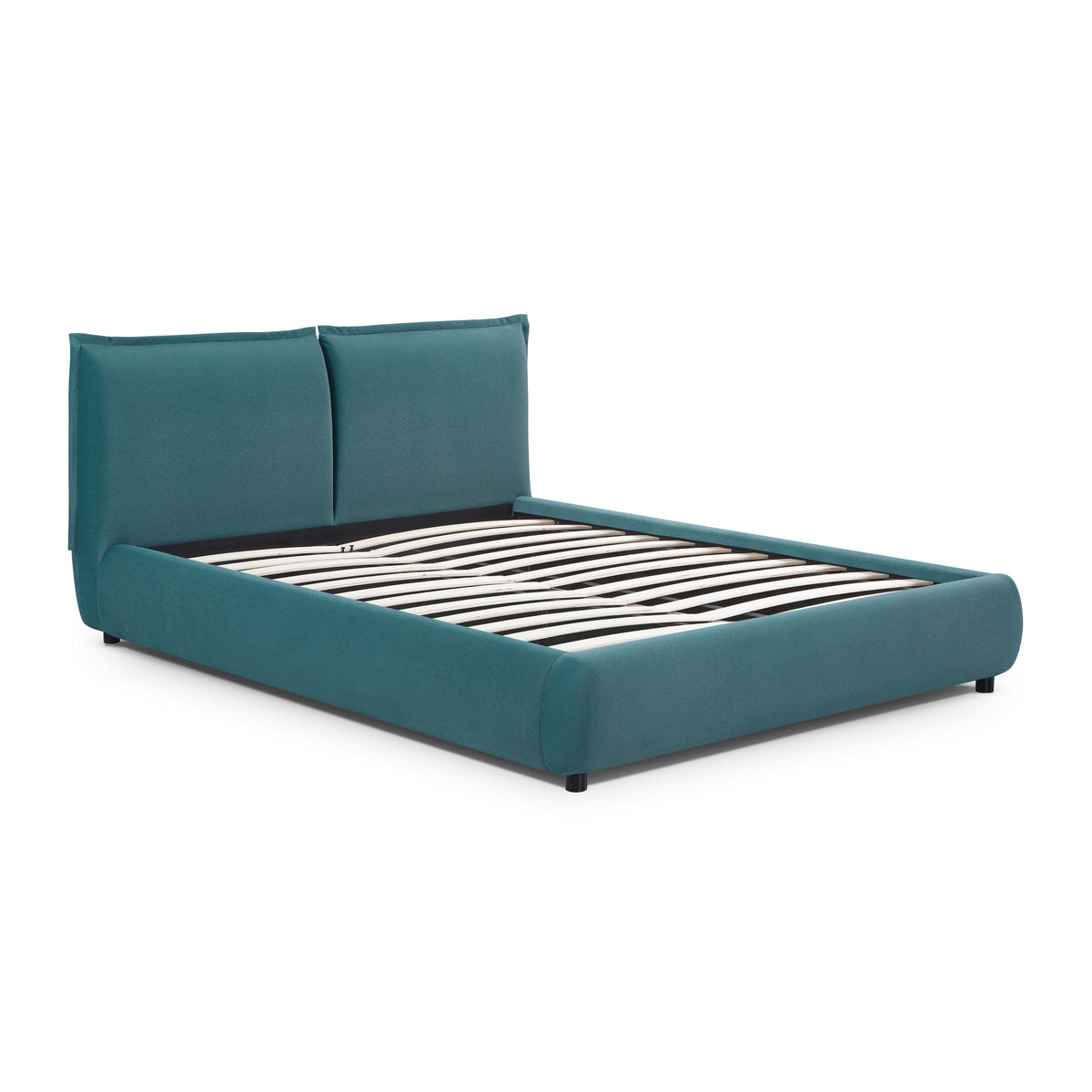 Mel Teal Performance Faux Mohair Velvet Queen Bed by TOV Furniture – photo 4 of 10