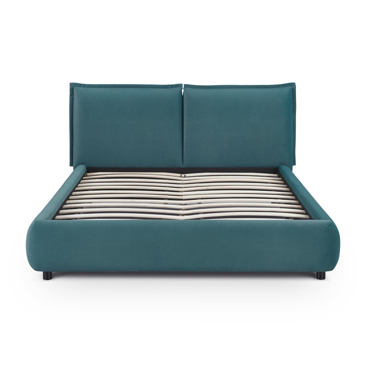 Mel Teal Performance Faux Mohair Velvet Queen Bed by TOV Furniture – photo 5 of 10