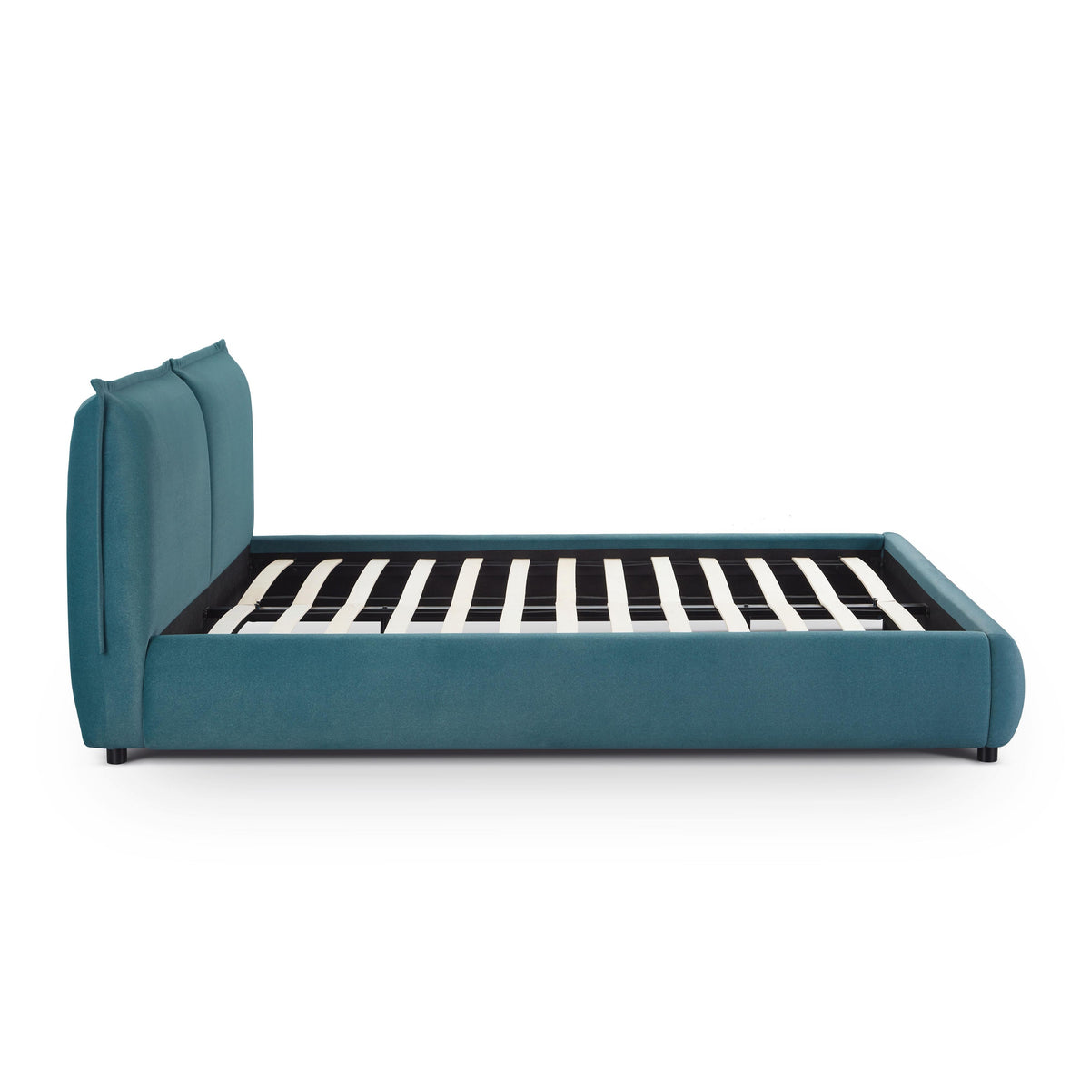 Mel Teal Performance Faux Mohair Velvet Queen Bed by TOV Furniture – photo 6 of 10