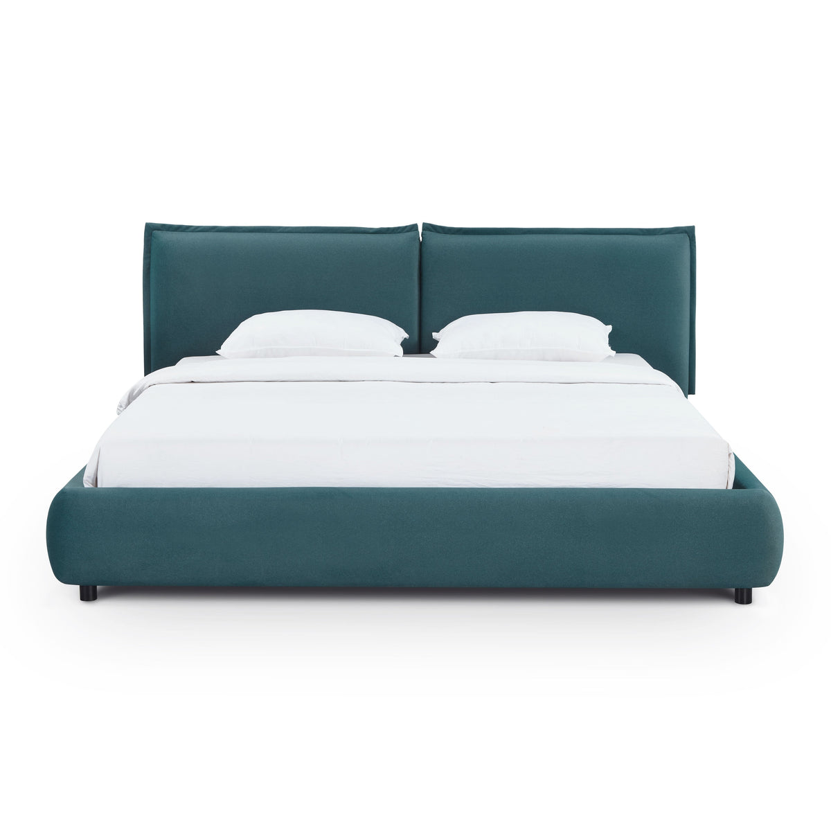 Mel Teal Performance Faux Mohair Velvet King Bed by TOV Furniture – photo 2 of 12