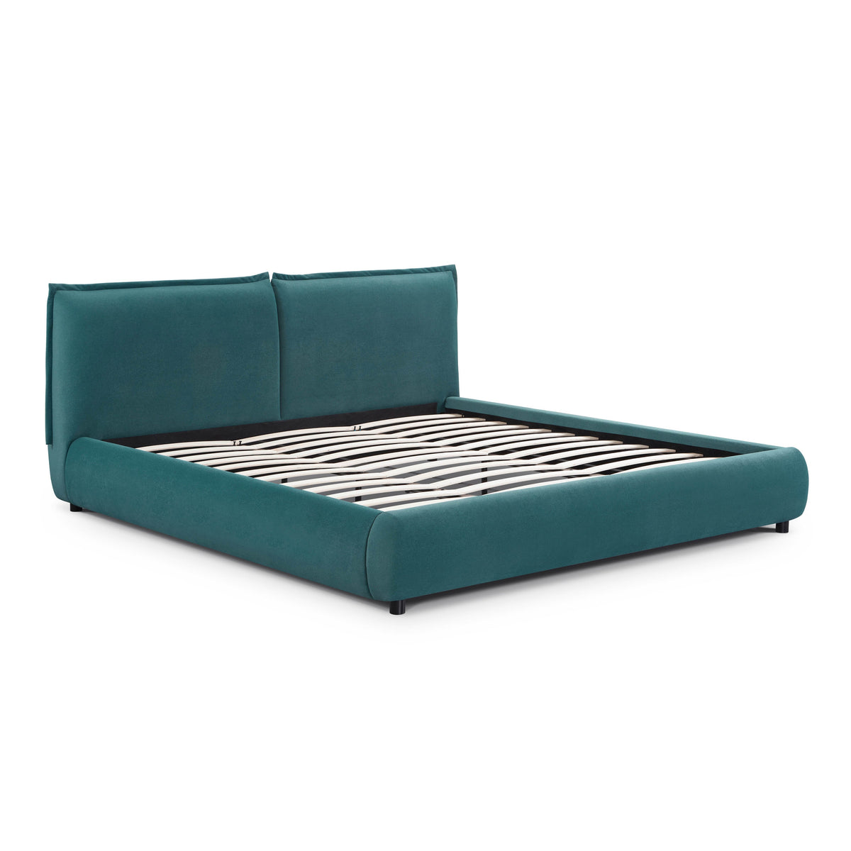 Mel Teal Performance Faux Mohair Velvet King Bed by TOV Furniture – photo 4 of 12
