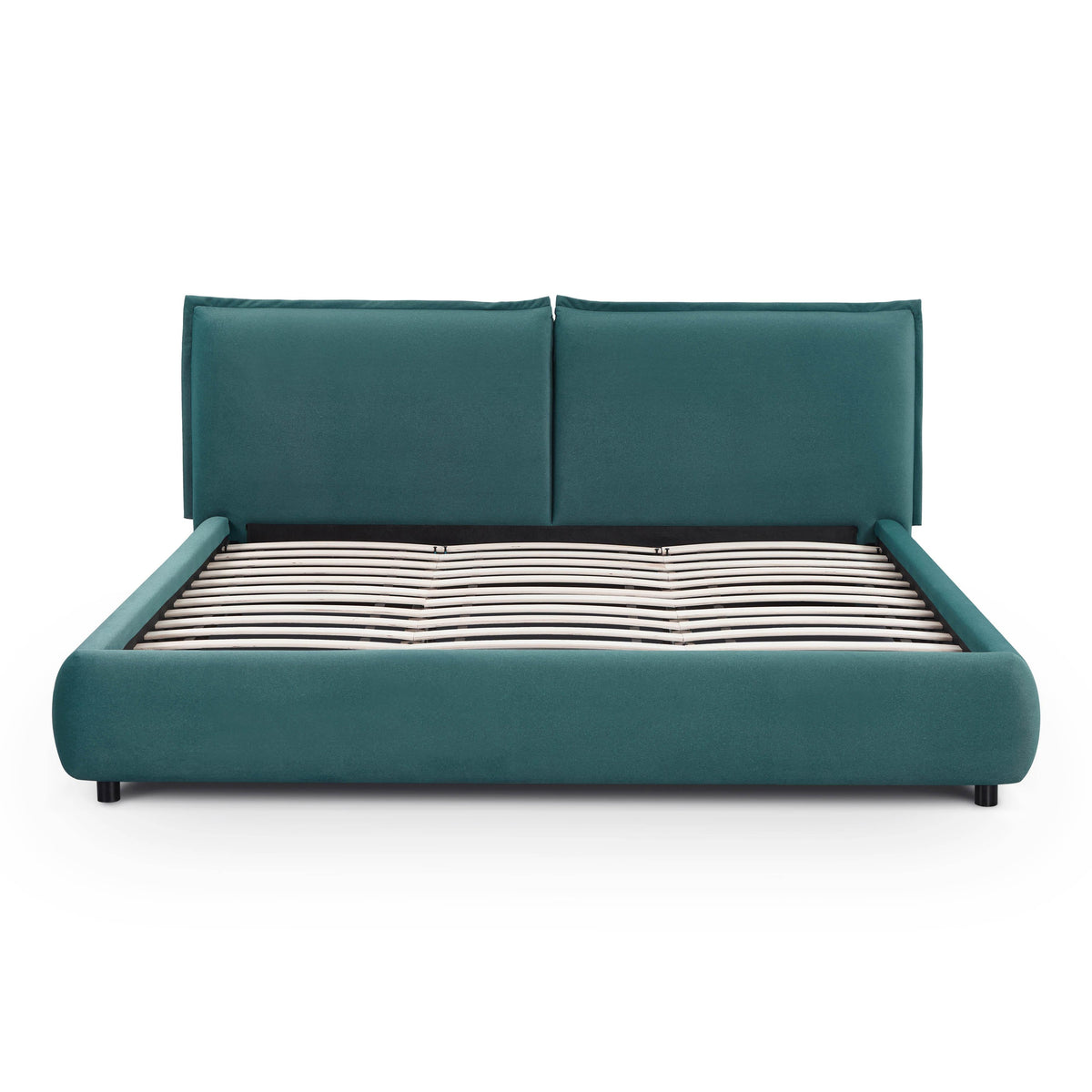 Mel Teal Performance Faux Mohair Velvet King Bed by TOV Furniture – photo 5 of 12
