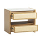 Paige 26 Natural Oak 2 Drawer Nightstand by TOV B69352