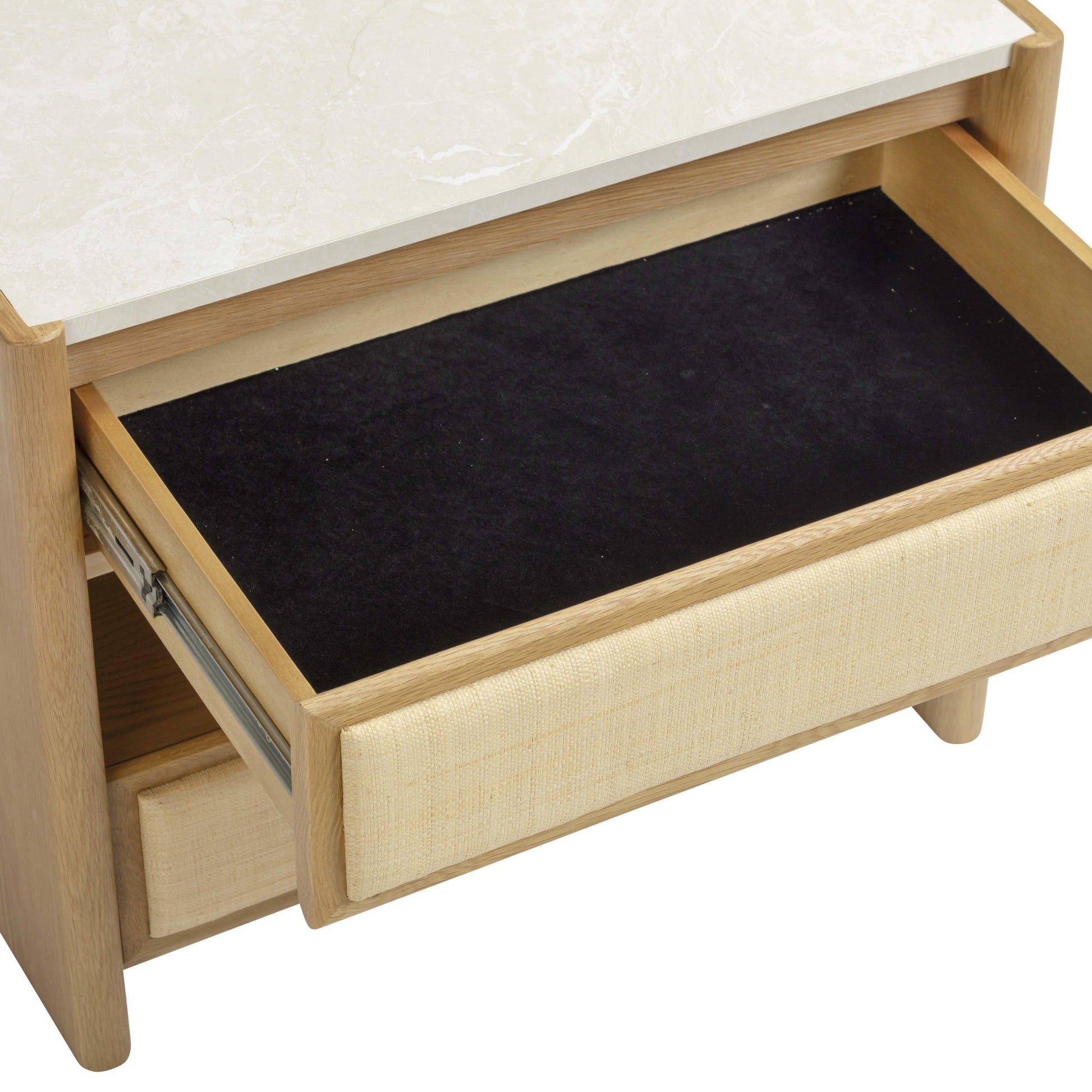 Paige 26 Natural Oak 2 Drawer Nightstand by TOV B69352