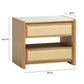 Paige 26 Natural Oak 2 Drawer Nightstand by TOV B69352