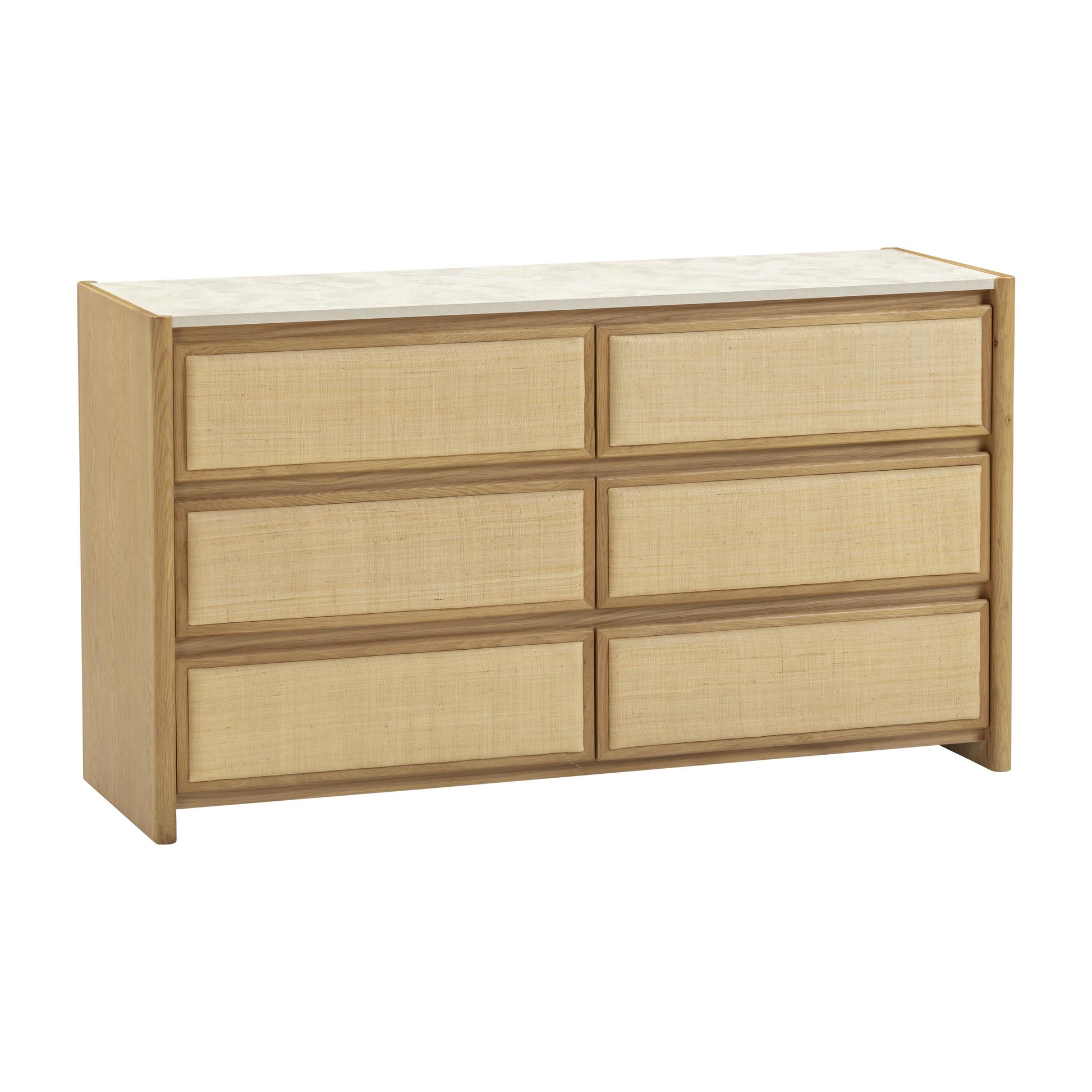 Paige 56 Natural Oak 6 Drawer Dresser by TOV B69354