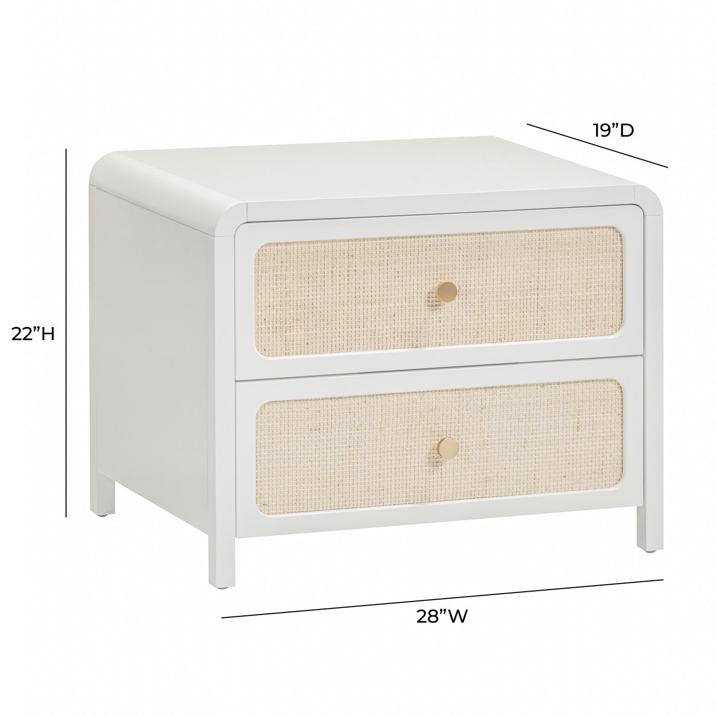 Patty 28 Rattan 2 Drawer Nightstand by TOV B69362