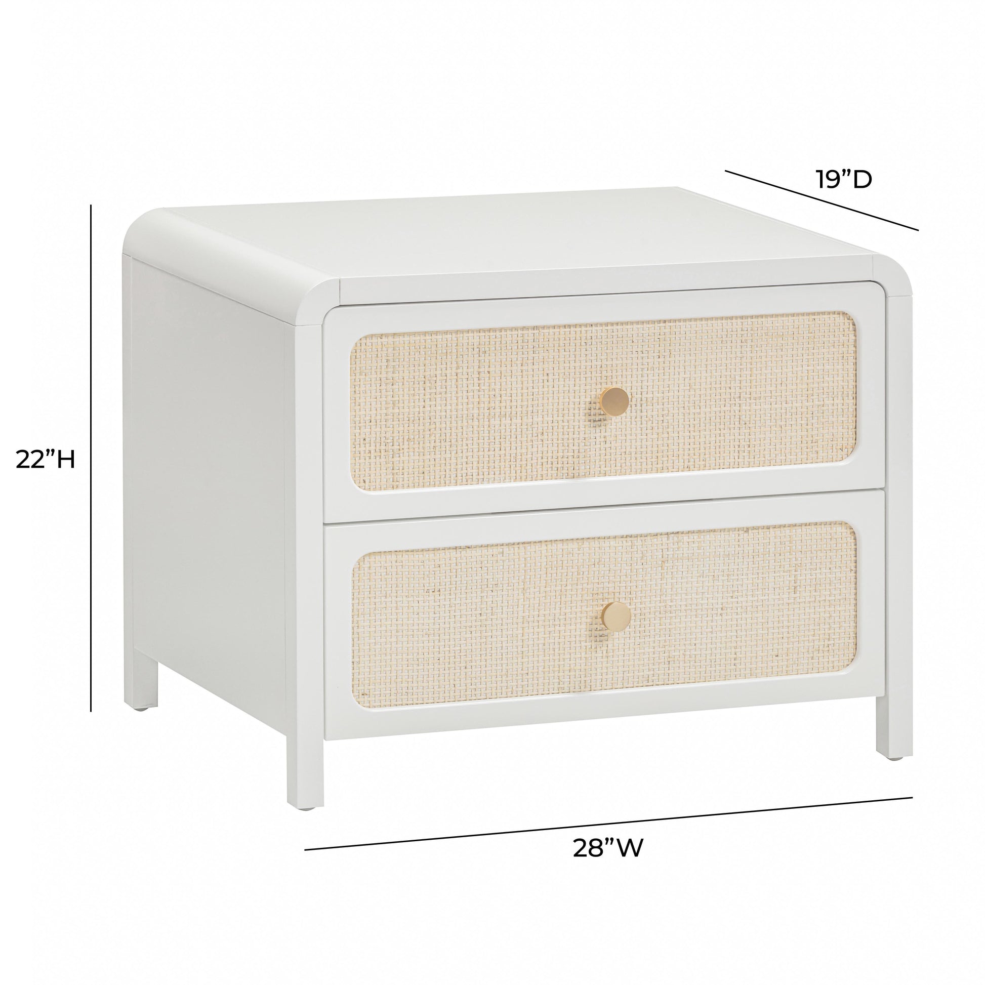 Patty 28 Rattan 2 Drawer Nightstand by TOV B69362