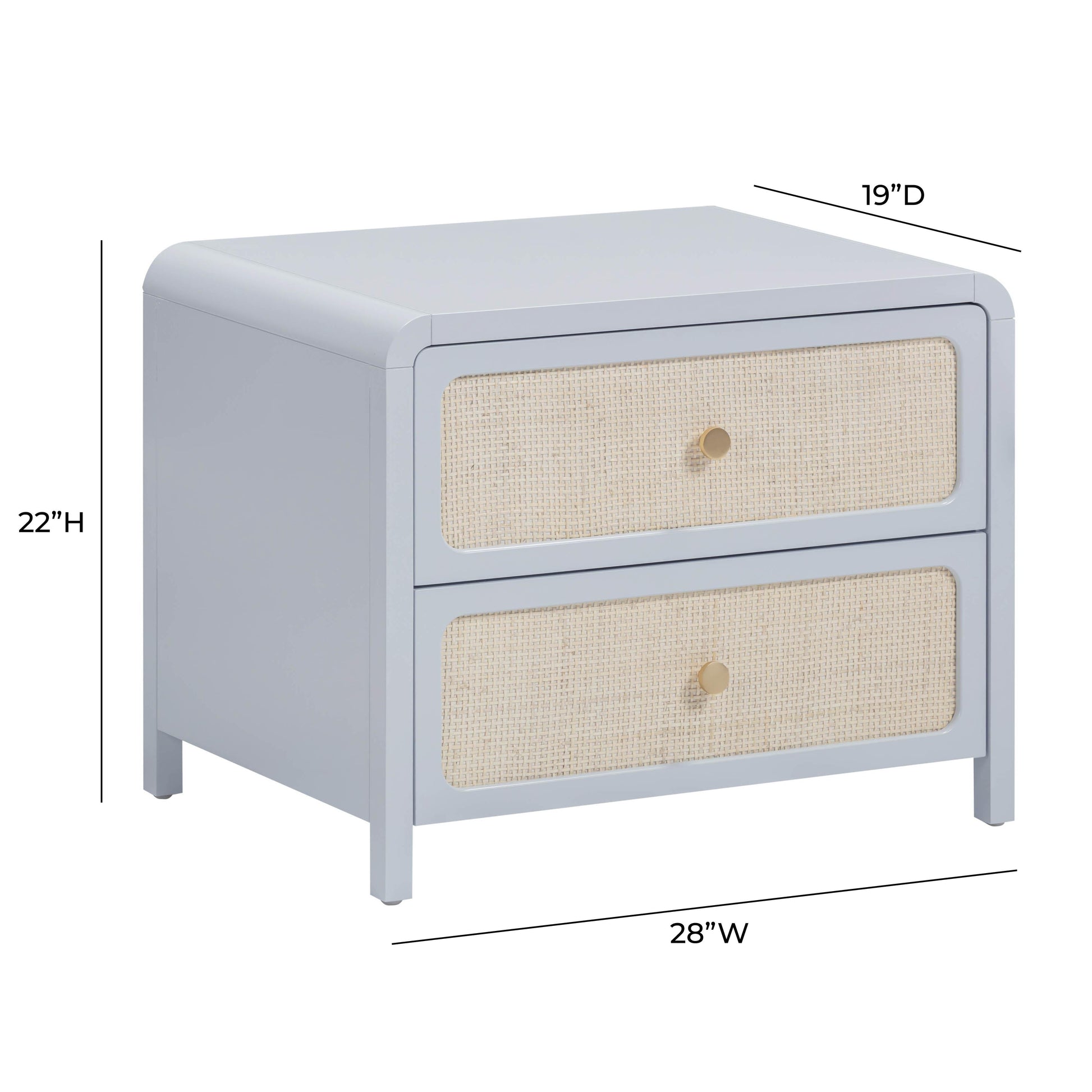 Patty 28 Rattan 2 Drawer Nightstand by TOV B69362