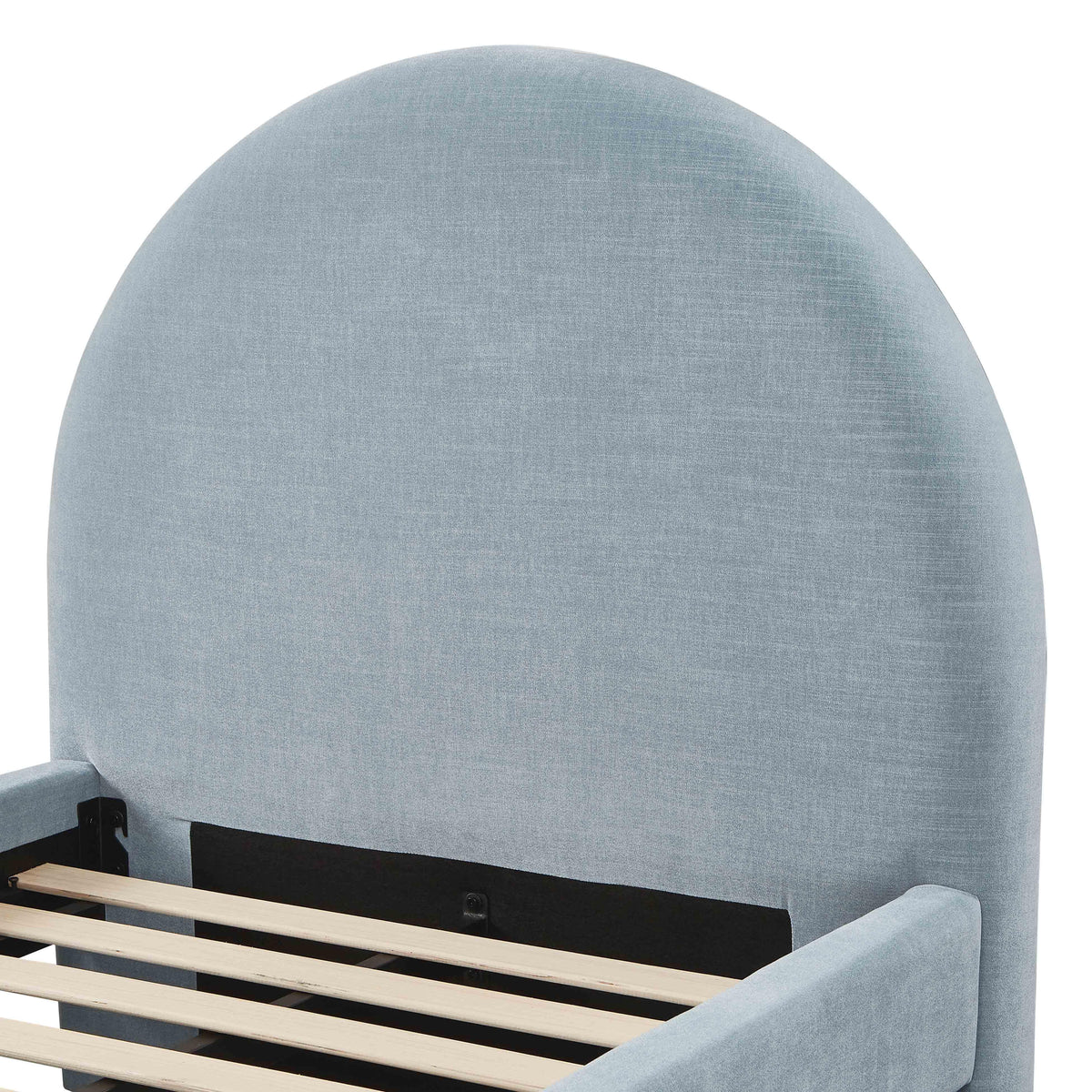 Moon Chambray Blue Performance Chenille Twin Bed by TOV Furniture – photo 6 of 7