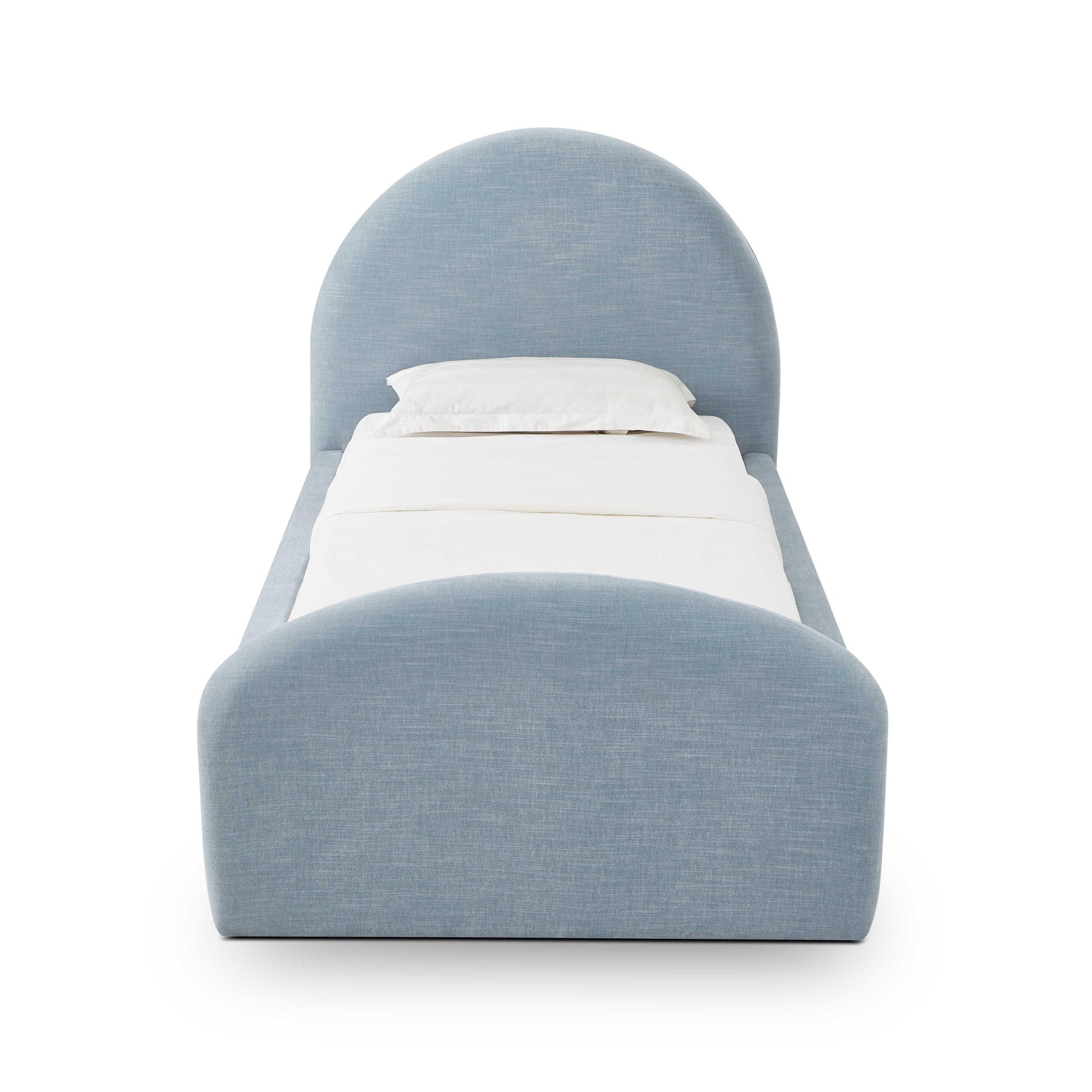 Moon Chambray Blue Chenille Twin Trundle Bed by TOV B69370