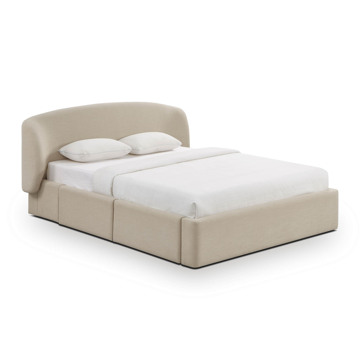 Corey Taupe Upcycled Performance Linen Queen Storage Bed by TOV Furniture – photo 4 of 10