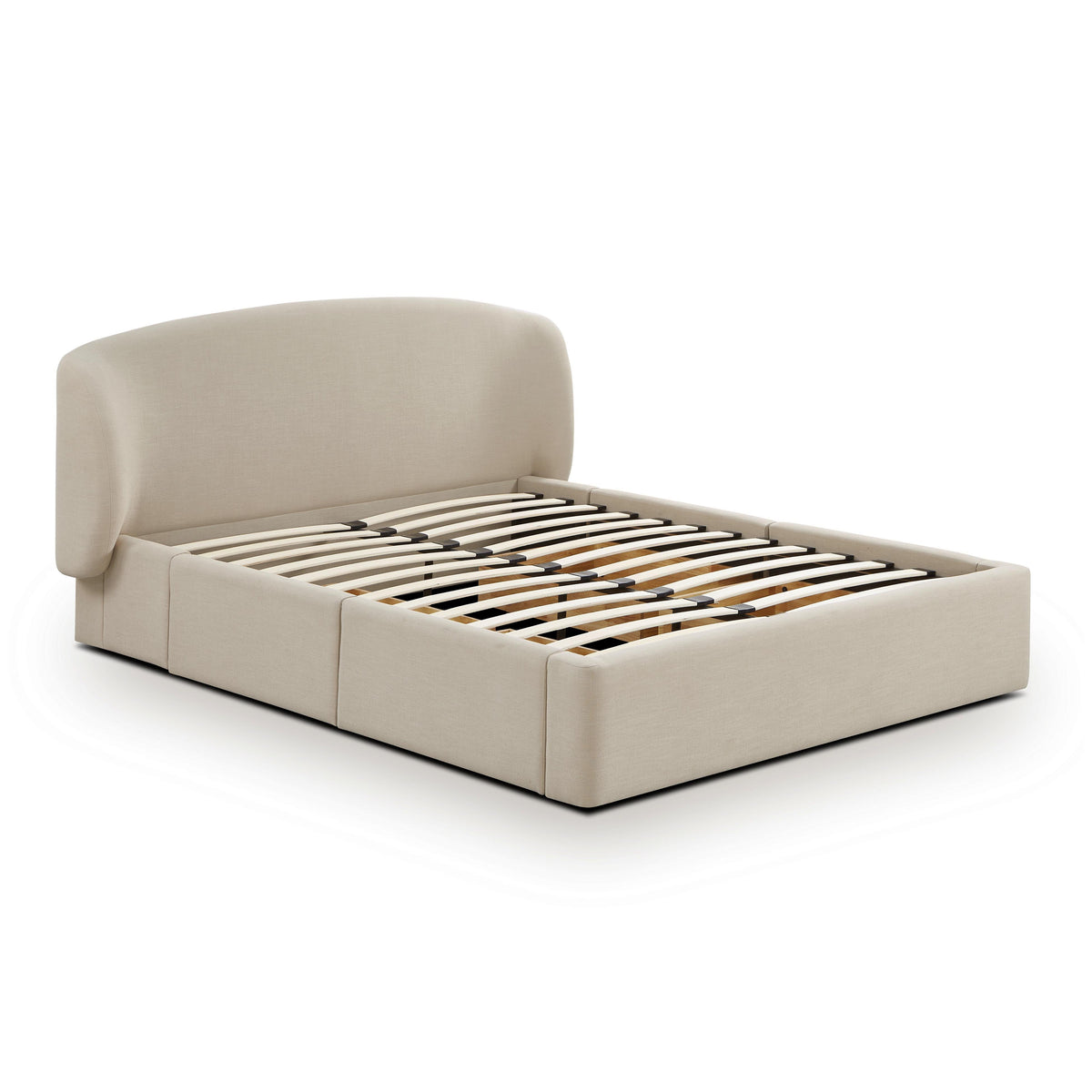 Corey Taupe Upcycled Performance Linen Queen Storage Bed by TOV Furniture – photo 8 of 10