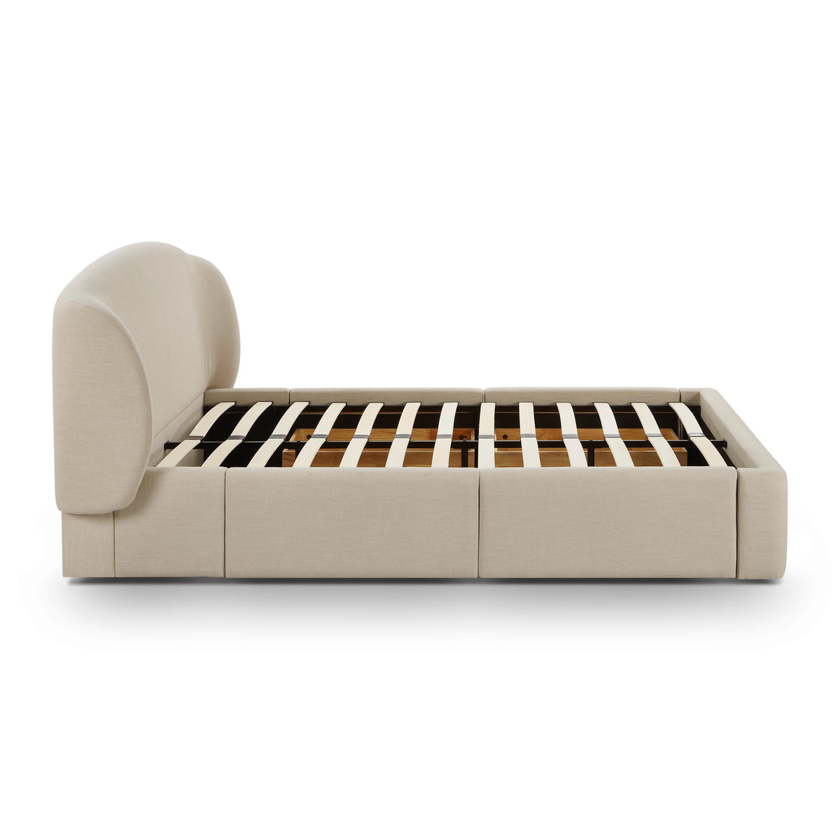 Corey Taupe Upcycled Performance Linen Queen Storage Bed by TOV Furniture – photo 9 of 10