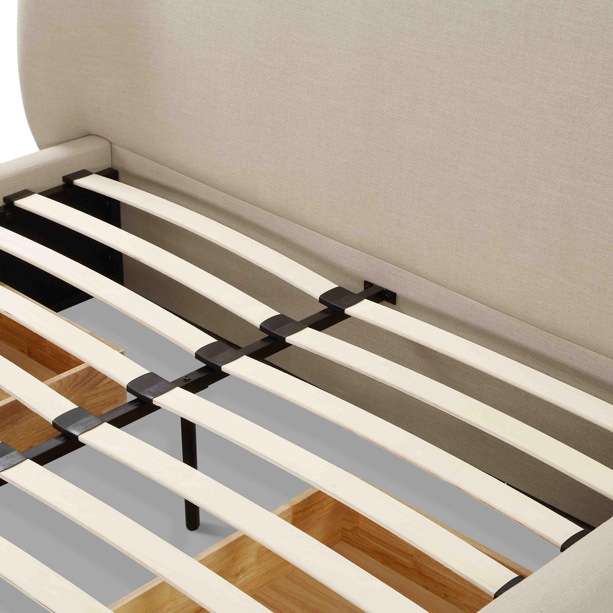 Corey Taupe Upcycled Performance Linen Queen Storage Bed by TOV Furniture – photo 10 of 10