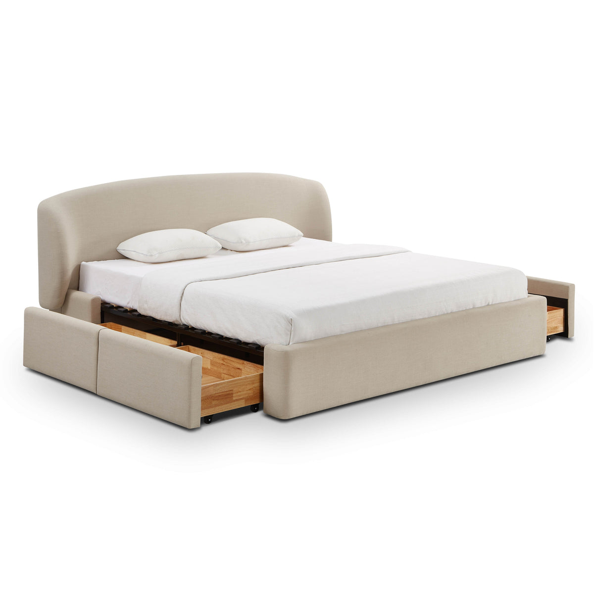 Corey Taupe Upcycled Performance Linen King Storage Bed by TOV Furniture – photo 1 of 10