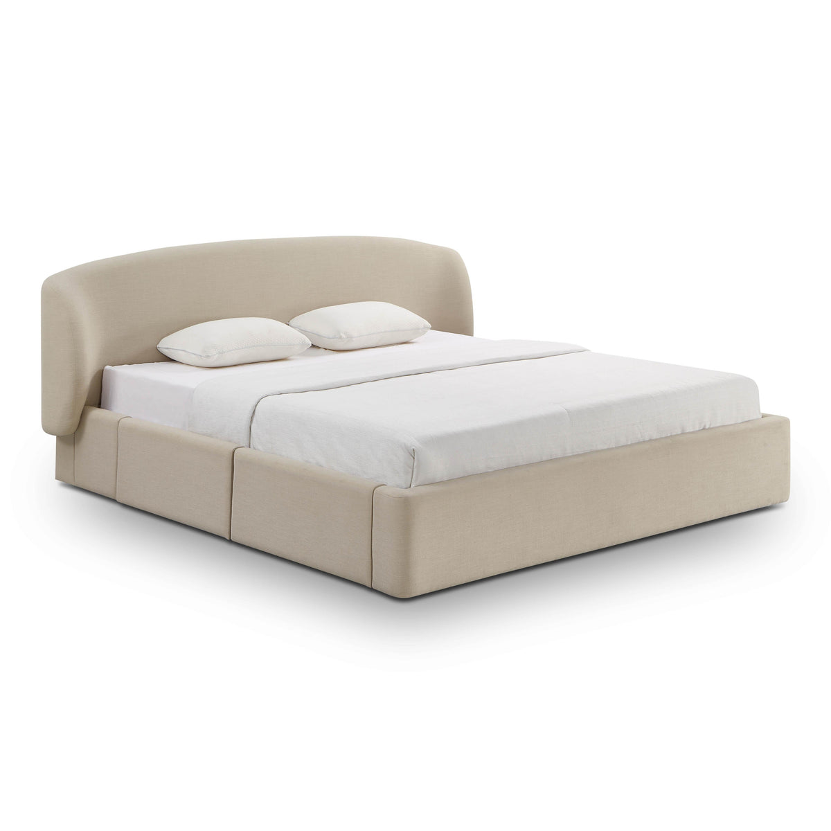 Corey Taupe Upcycled Performance Linen King Storage Bed by TOV Furniture – photo 4 of 10