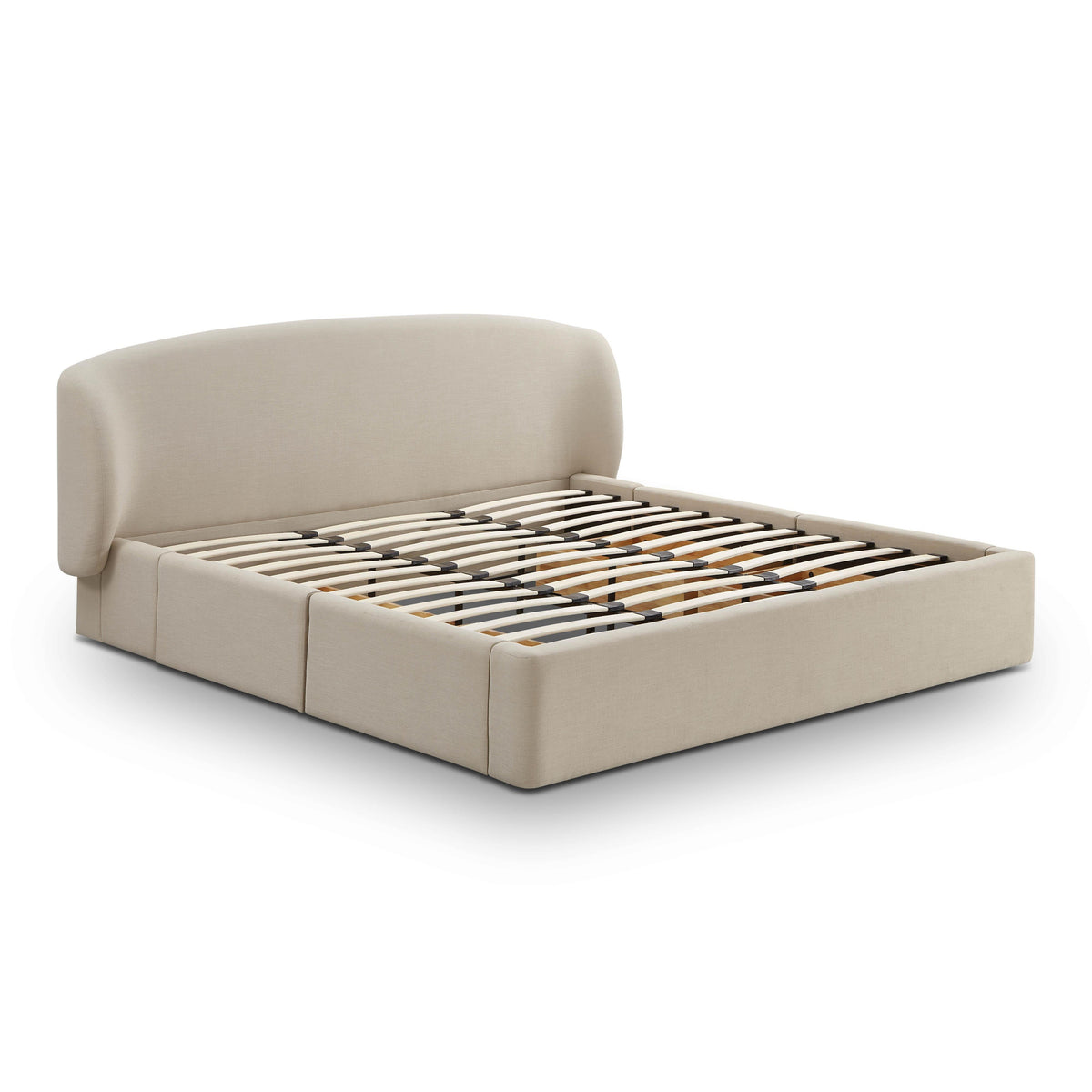 Corey Taupe Upcycled Performance Linen King Storage Bed by TOV Furniture – photo 8 of 10
