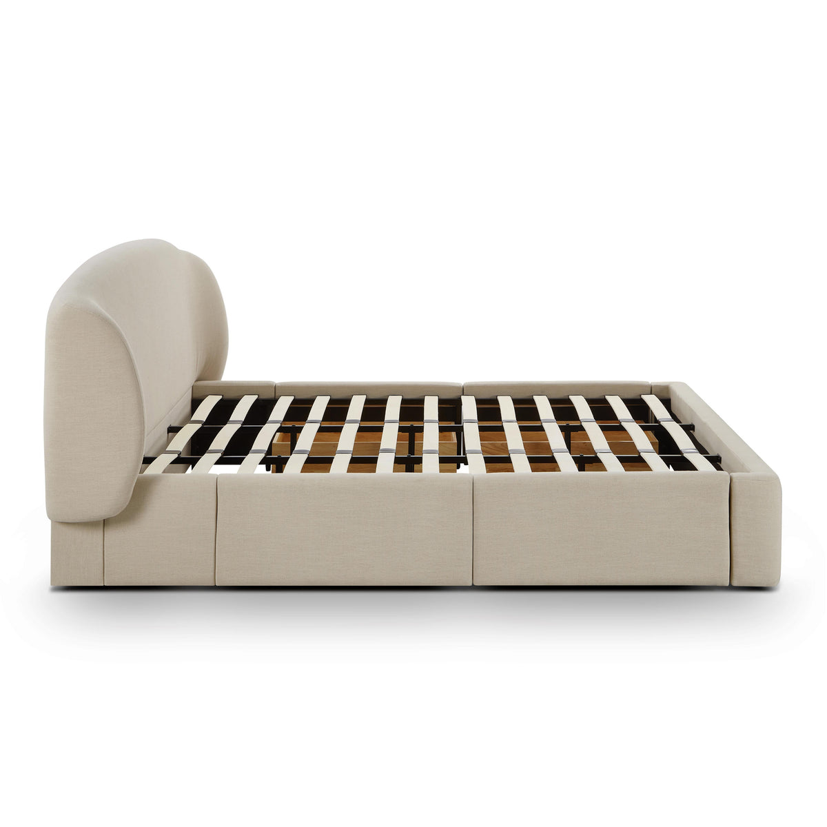 Corey Taupe Upcycled Performance Linen King Storage Bed by TOV Furniture – photo 9 of 10