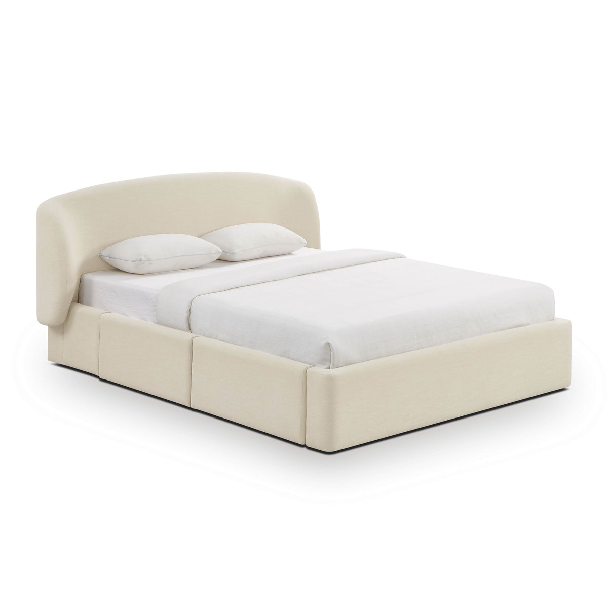 Corey Cream Upcycled Performance Linen Queen Storage Bed by TOV Furniture – photo 4 of 10