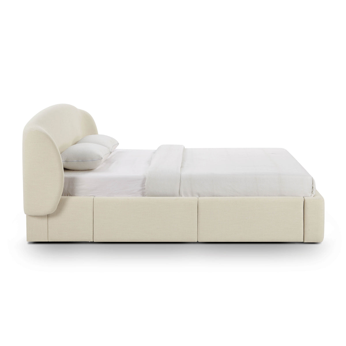 Corey Cream Upcycled Performance Linen Queen Storage Bed by TOV Furniture – photo 5 of 10