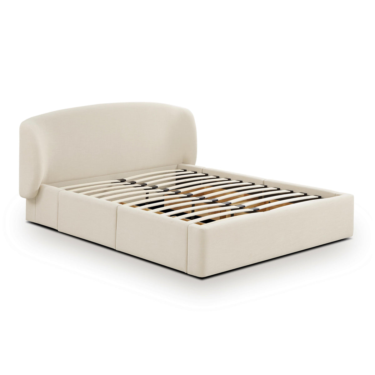 Corey Cream Upcycled Performance Linen Queen Storage Bed by TOV Furniture – photo 8 of 10