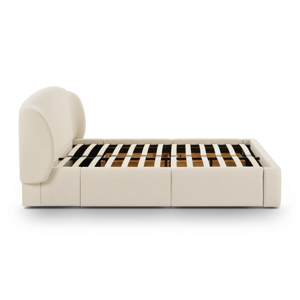 Corey Cream Upcycled Performance Linen Queen Storage Bed by TOV Furniture – photo 9 of 10