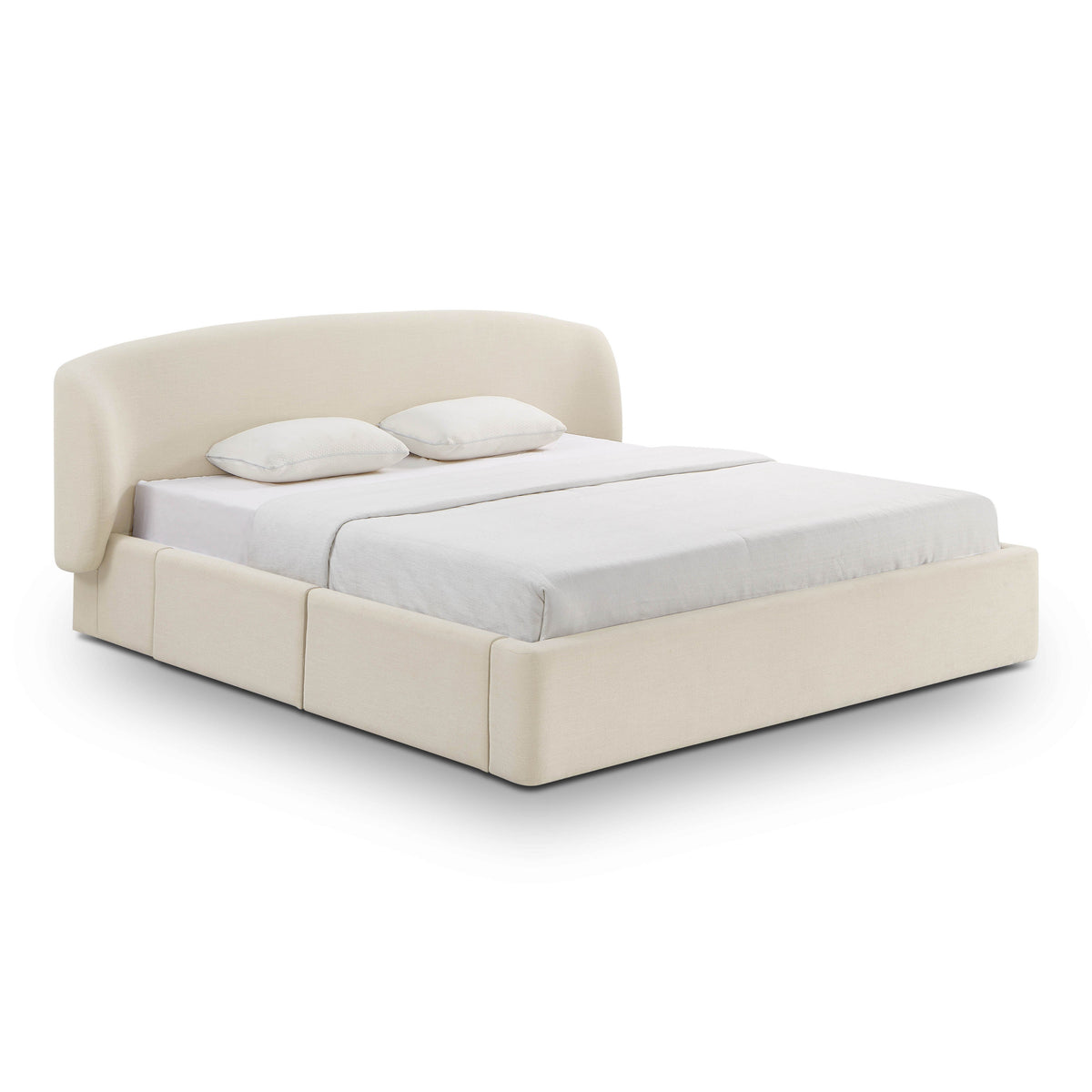 Corey Cream Upcycled Performance Linen King Storage Bed by TOV Furniture – photo 4 of 10
