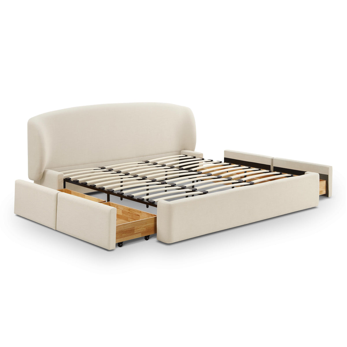Corey Cream Upcycled Performance Linen King Storage Bed by TOV Furniture – photo 8 of 10