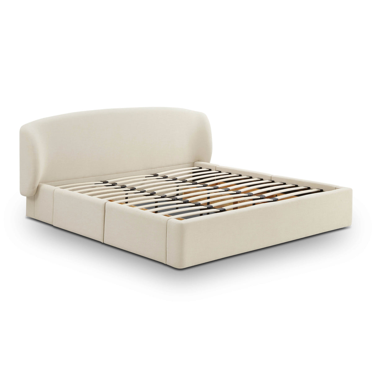 Corey Cream Upcycled Performance Linen King Storage Bed by TOV Furniture – photo 9 of 10
