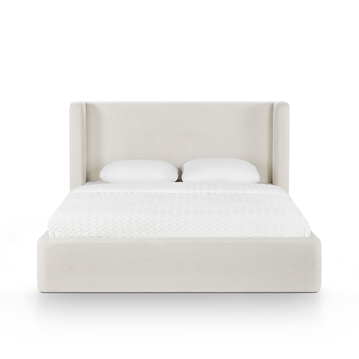 Harmony Cream Performance Chenille Queen Bed by TOV Furniture – photo 1 of 10