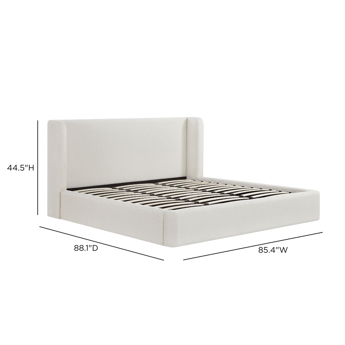 Harmony Cream Performance Chenille King Bed by TOV Furniture – photo 10 of 12