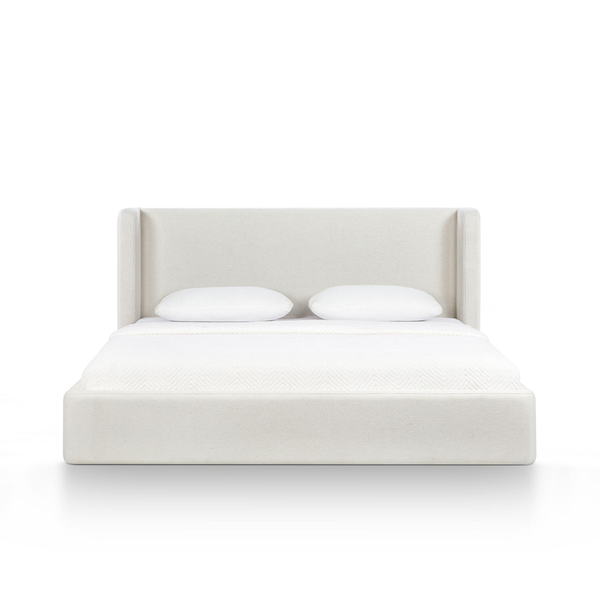Harmony Cream Performance Chenille King Bed by TOV Furniture – photo 1 of 12