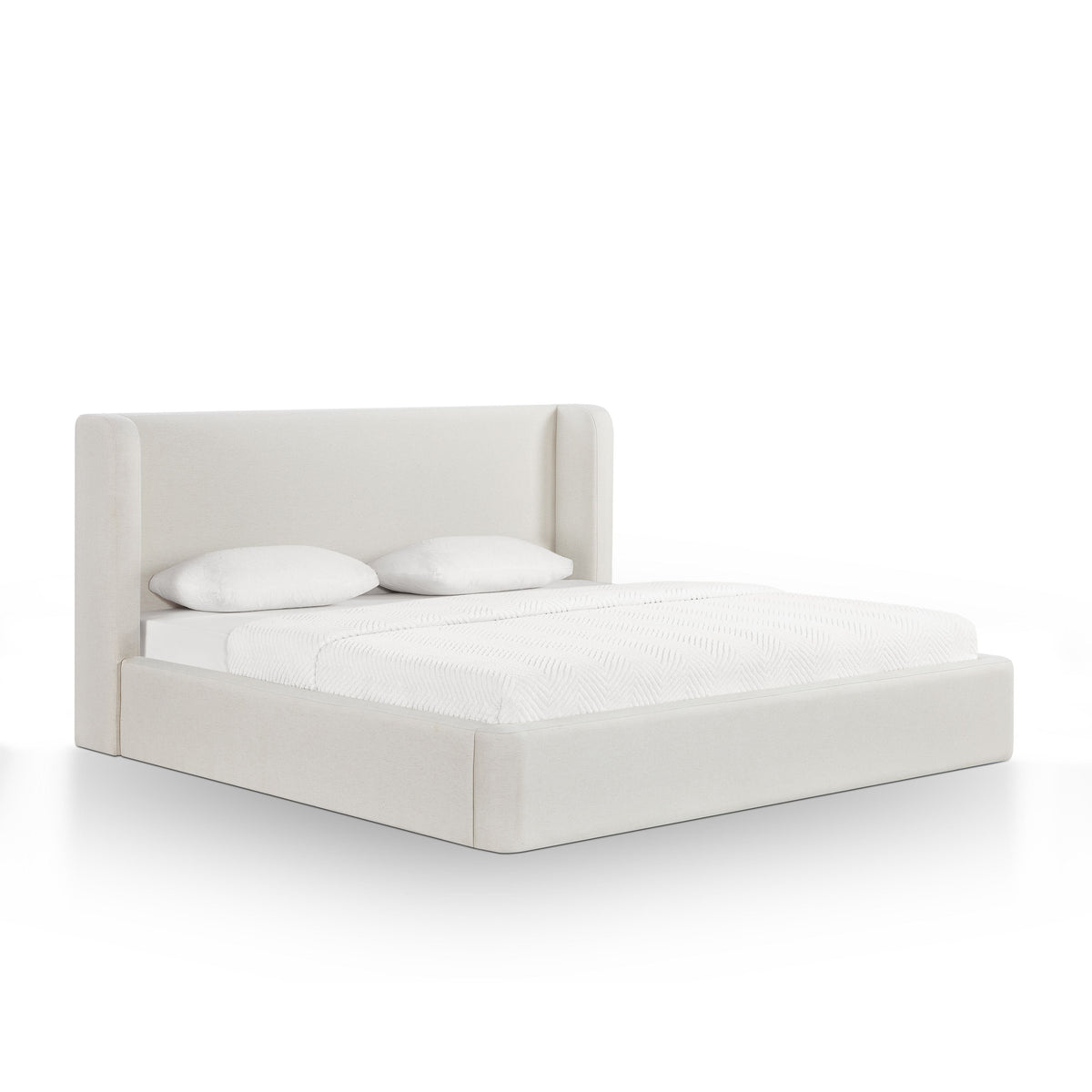 Harmony Cream Performance Chenille King Bed by TOV Furniture – photo 2 of 12