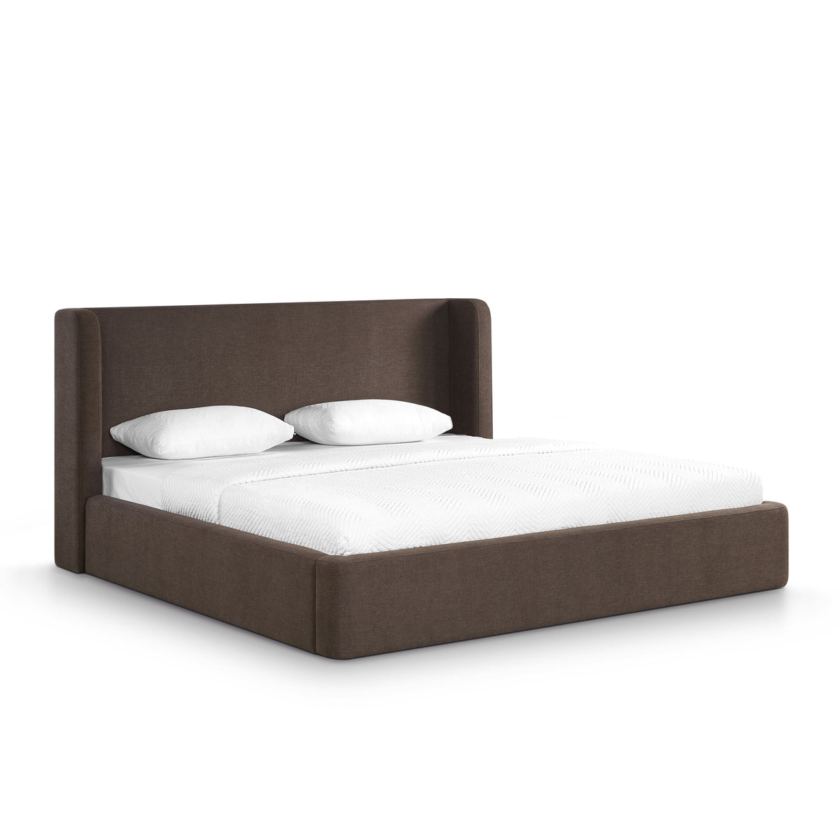 Harmony Chocolate Brown Performance Chenille King Bed by TOV Furniture – photo 2 of 10